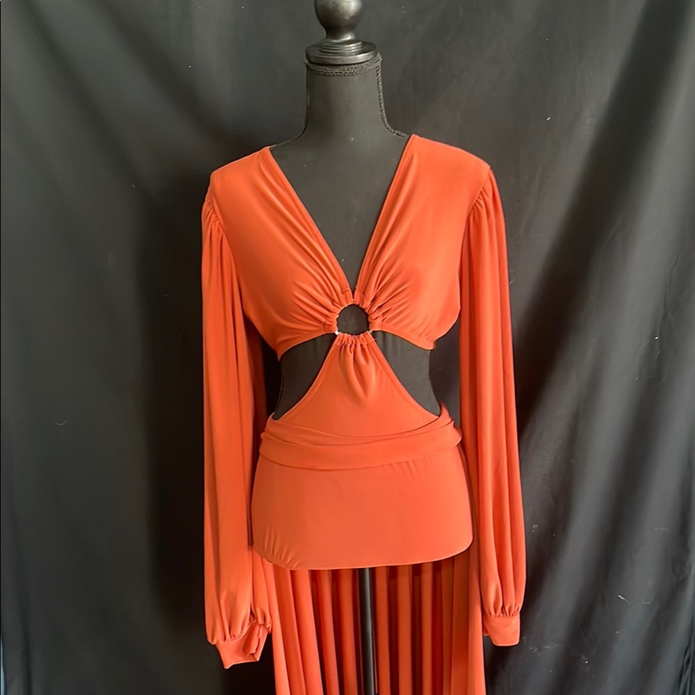 Orange Two Piece Dance costume